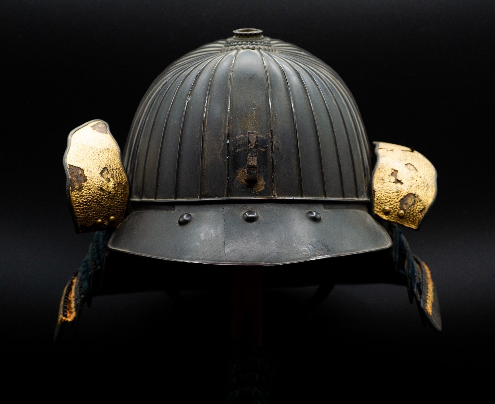 Genuine Antique Samurai Helmet 32Ken Suji KABUTO Edo Period