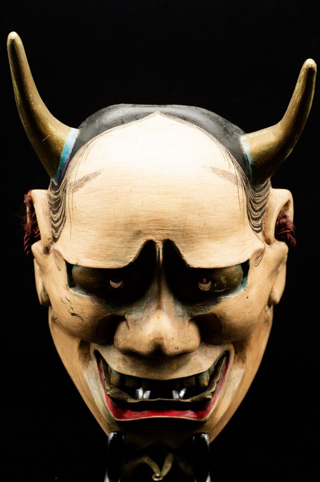 HQ Wooden Noh Mask Hannya 般若 Noh Men Japanese Antique Vintage Hannnya