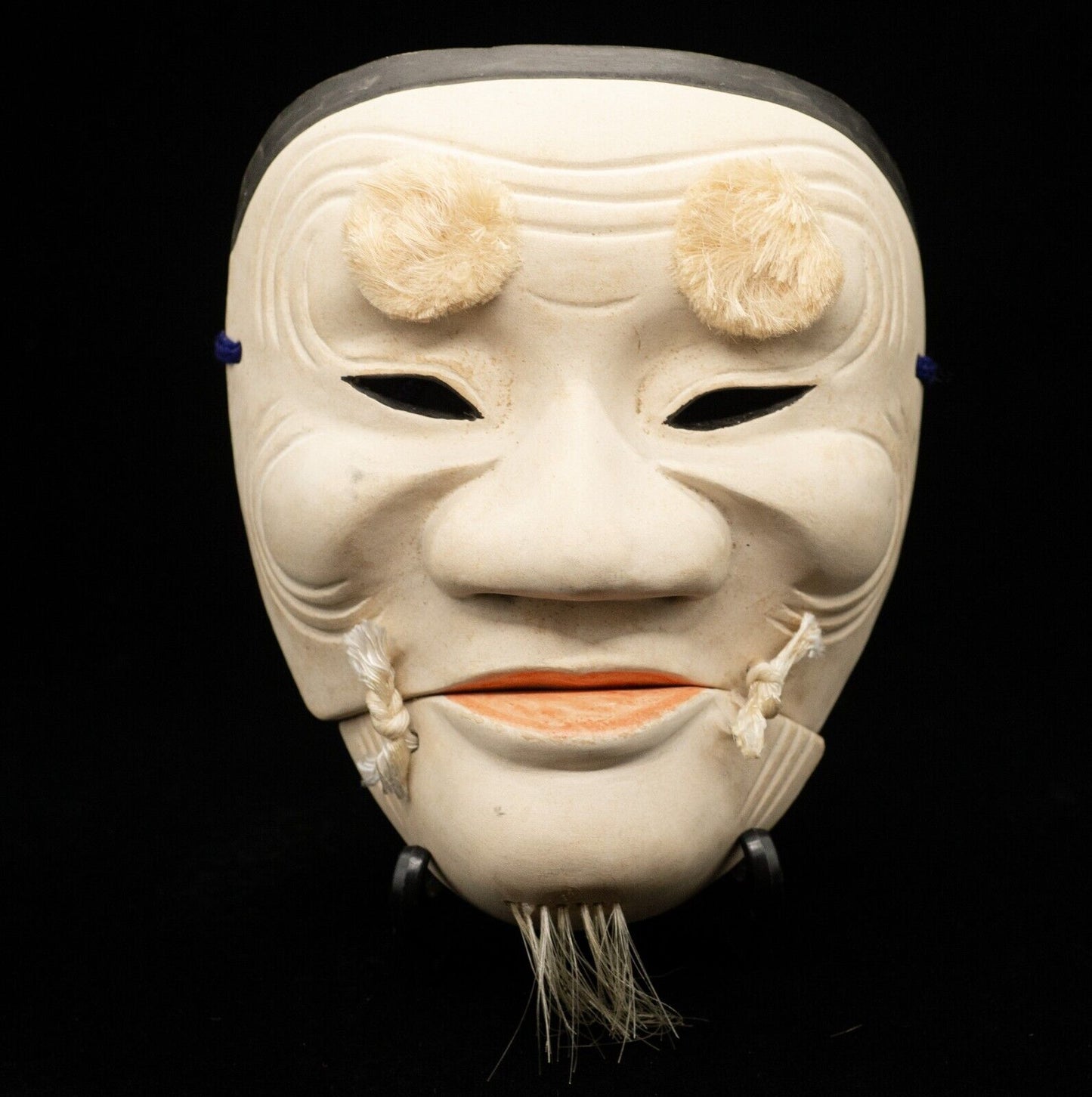 HQ Signed Wooden Noh Mask Okina Chichinojo 父の尉 静雲 Made Noh Men Japanese Vintage