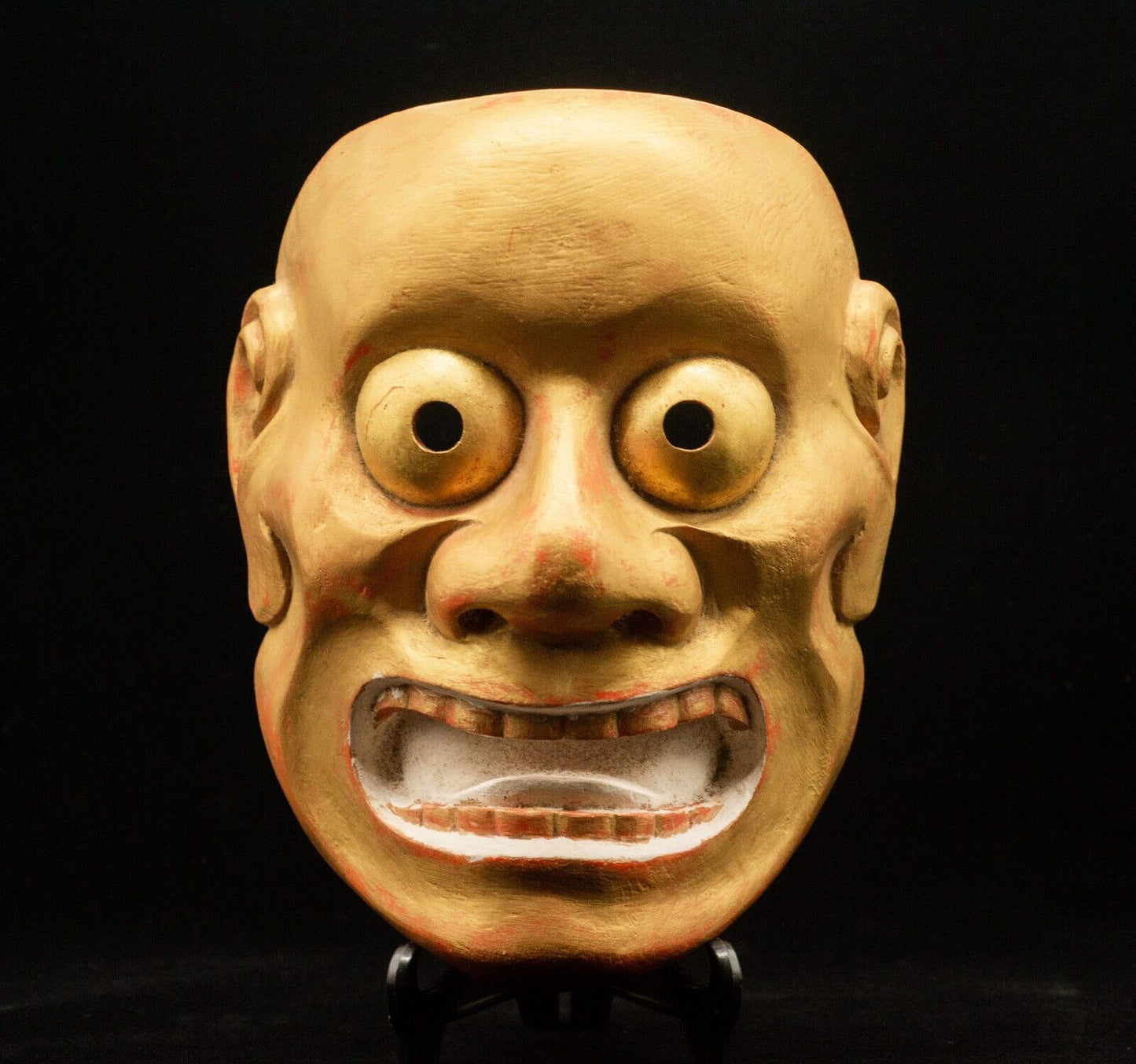 Signed Wooden Noh Mask Ootobide 大飛出 Shu Made Noh Men Japanese Vintage/Antique