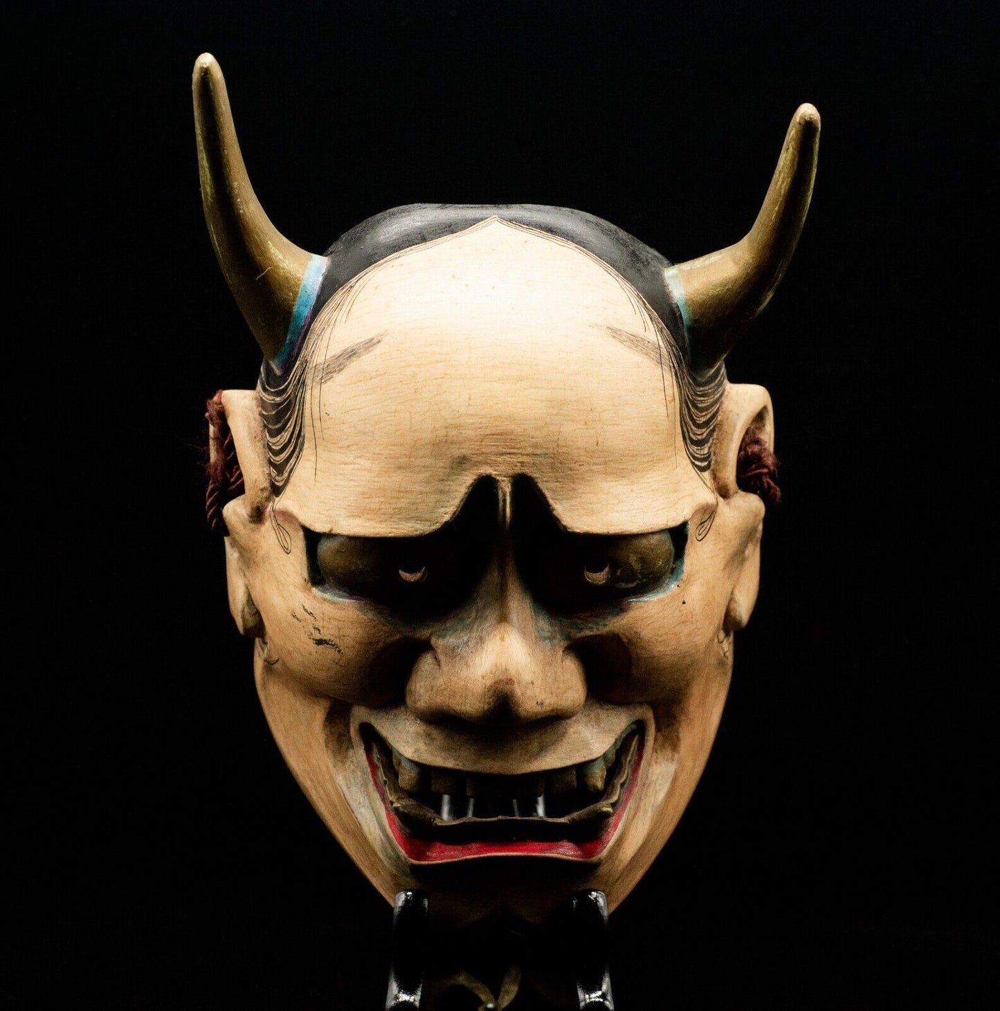 HQ Wooden Noh Mask Hannya 般若 Noh Men Japanese Antique Vintage Hannnya