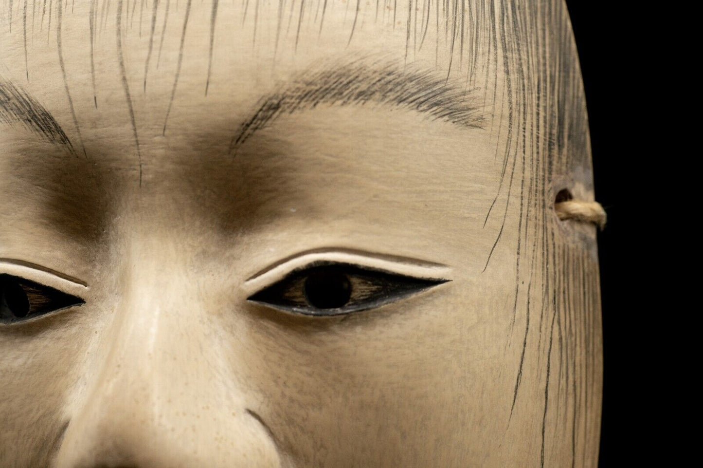 Wooden Noh Mask Doji 童子 Noh Men Japanese Vintage/Antique