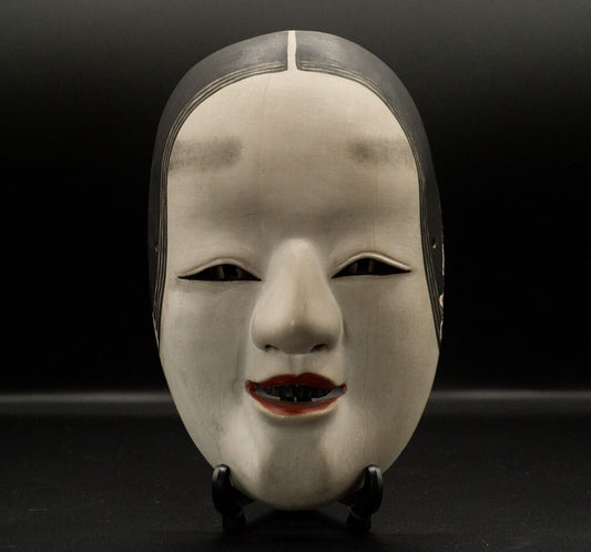 Wooden Noh Mask Koomote 小面 Noh Men Japanese Vintage / Antique