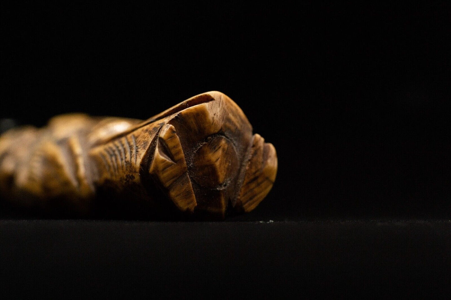 Stag Antler NETSUKE Hermit Japanese Edo - Meiji Antique Vintage