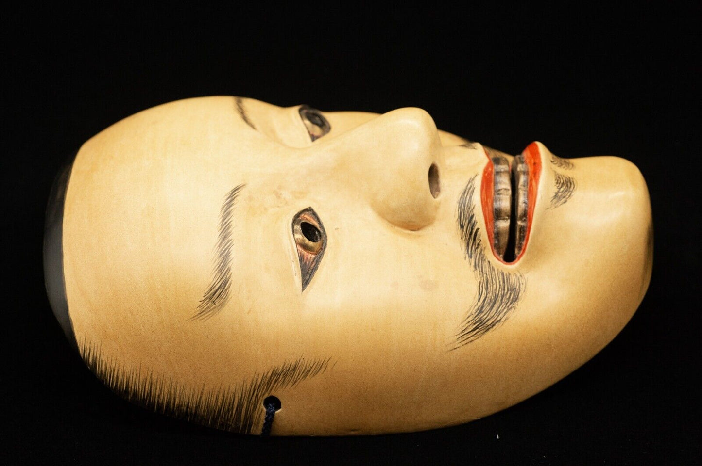 HQ Signed Wooden Noh Mask Shintai 神体 Seiun 静雲 Made Noh Men Japanese Vintage