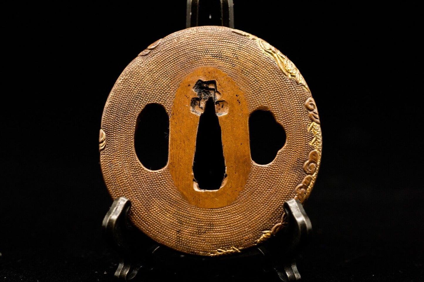 TSUBA Copper Dragon SAMURAI Sword Guard Japanese Antique / Vintage