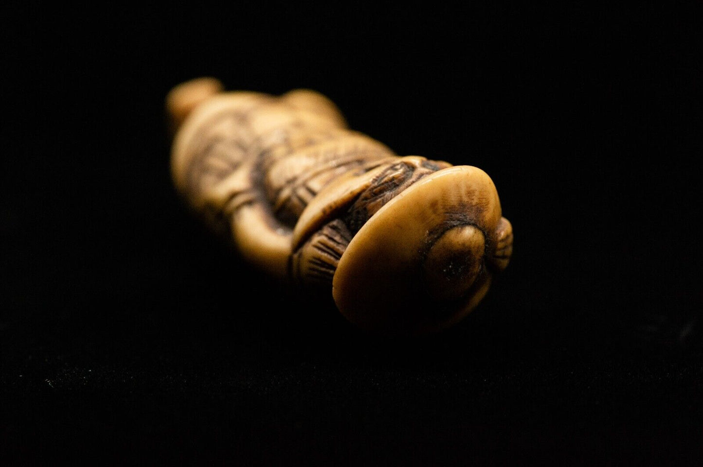 Stag Antler NETSUKE Mongolian Japanese Edo - Meiji Antique Vintage