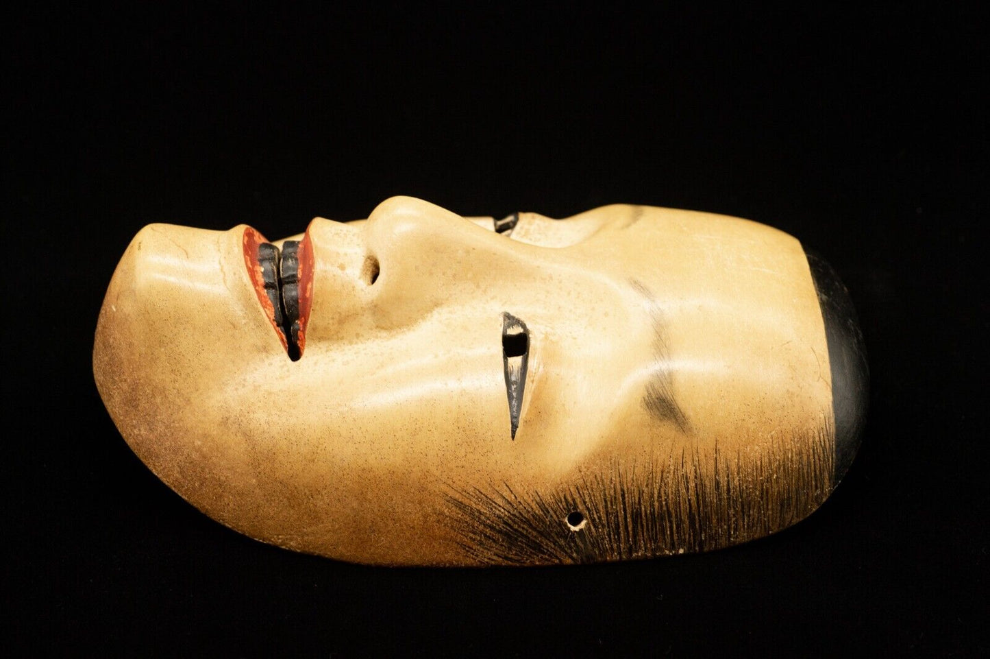 Wooden Noh Mask Juroku 十六 Noh Men Japanese Vintage/Antique