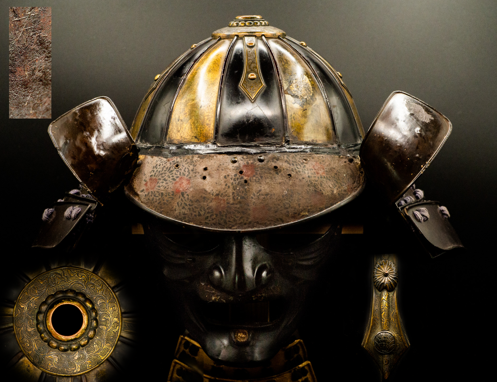 兜　samurai helmet vintage Antique Samurai Helmet 六十二間筋兜 (KT-16) | Samurai Museum Shop