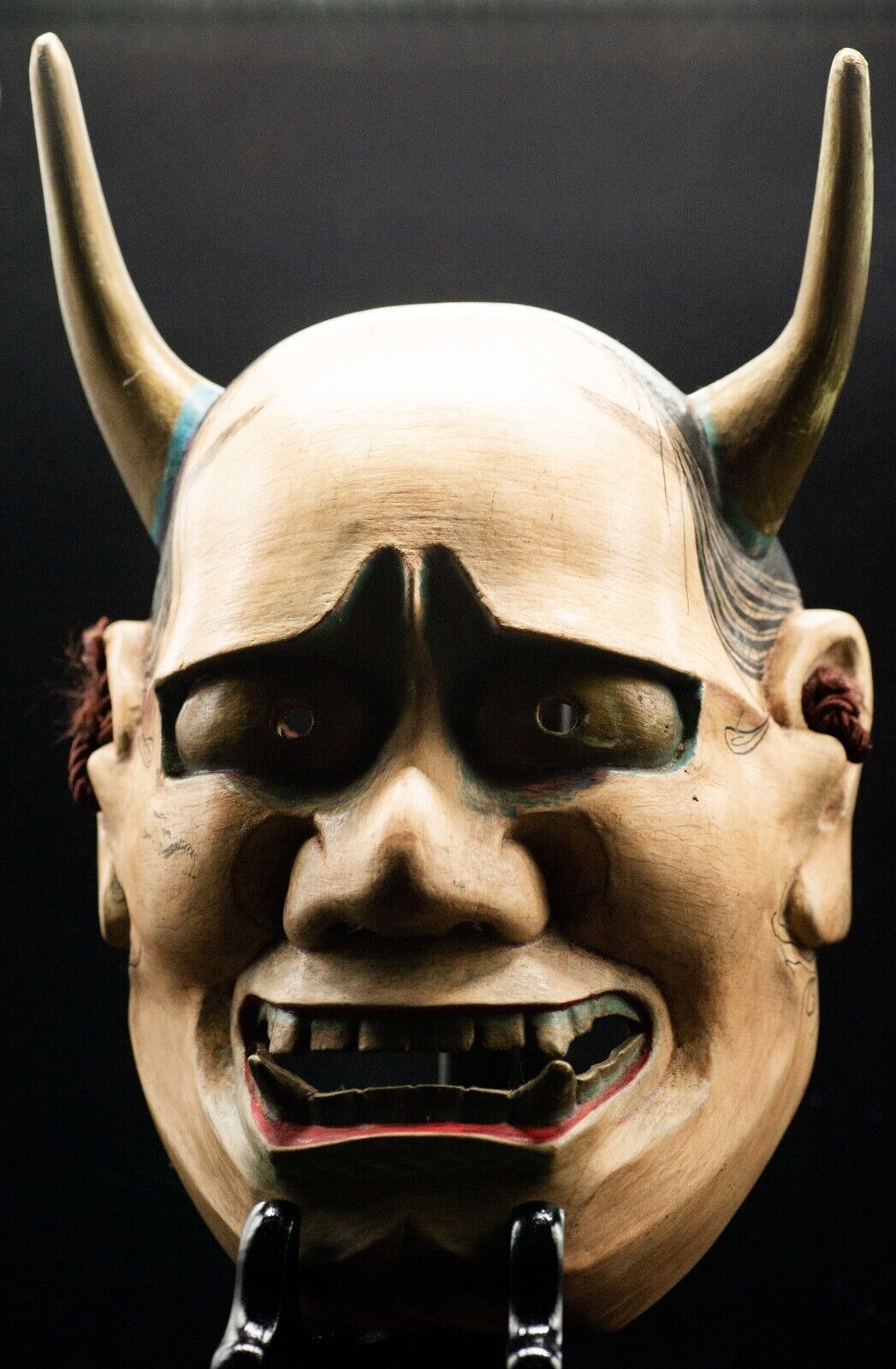 HQ Wooden Noh Mask Hannya 般若 Noh Men Japanese Antique Vintage Hannnya