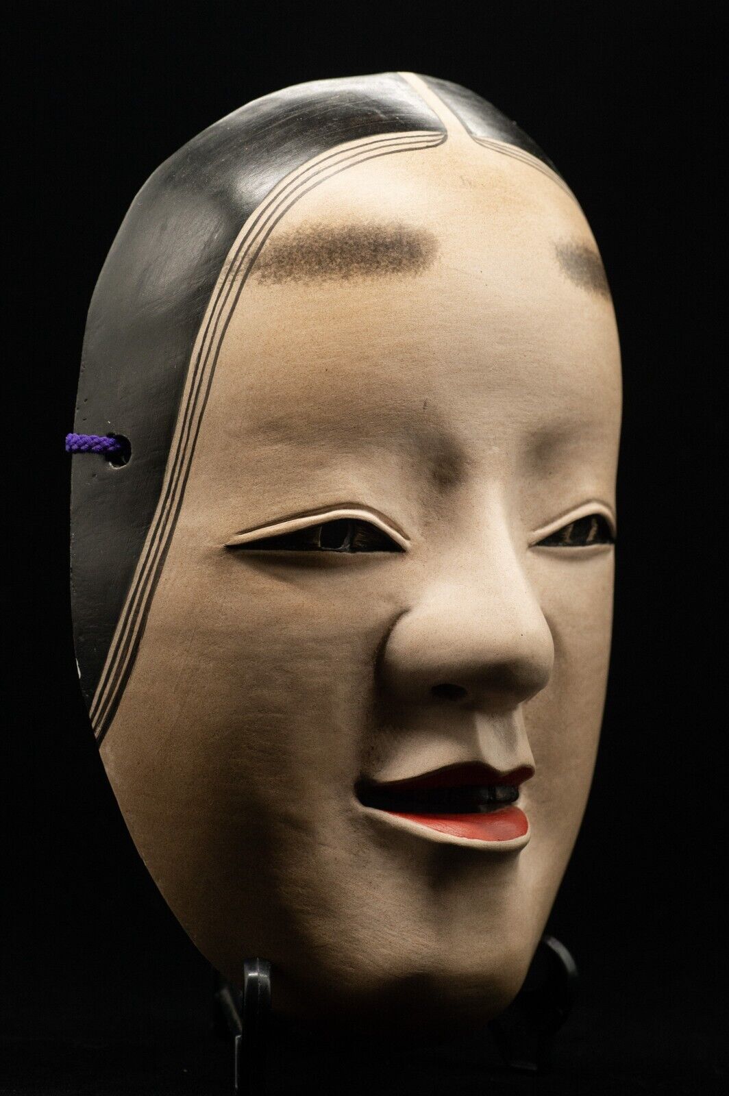 HQ Signed Wooden Noh Mask Koomote 小面 Seiun 静雲 Made Noh Men Japanese Vintage