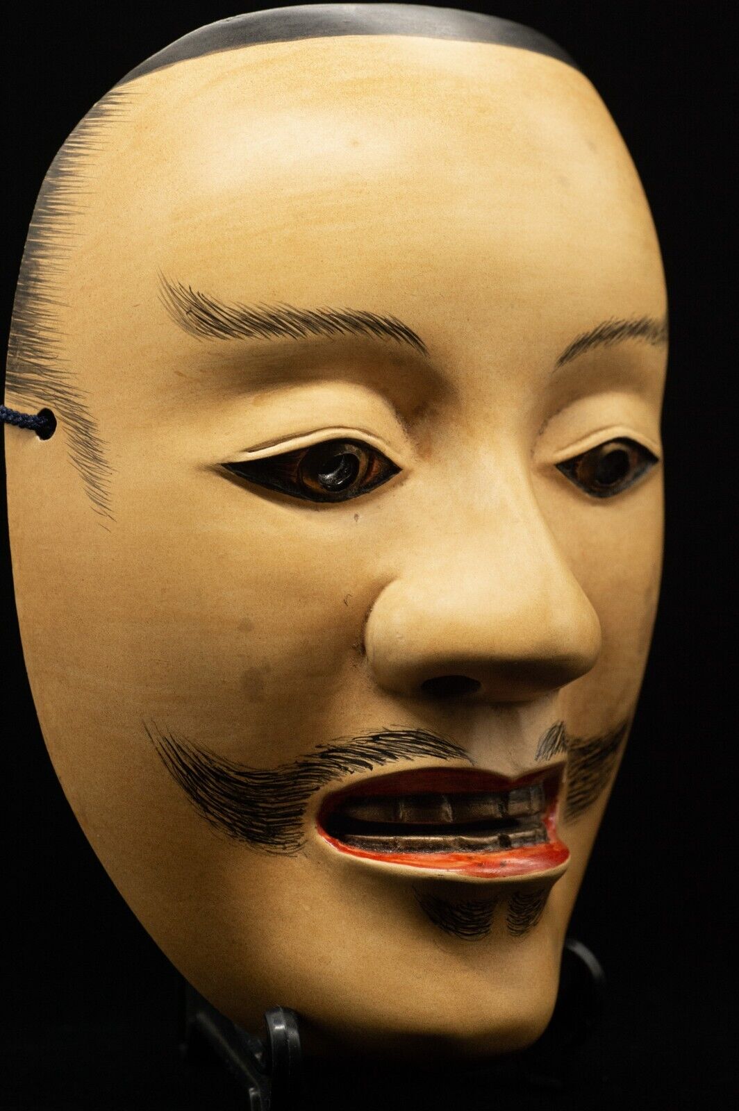 HQ Signed Wooden Noh Mask Shintai 神体 Seiun 静雲 Made Noh Men Japanese Vintage