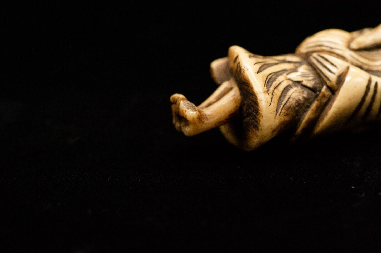 Stag Antler NETSUKE Hermit Japanese Edo - Meiji Antique Vintage