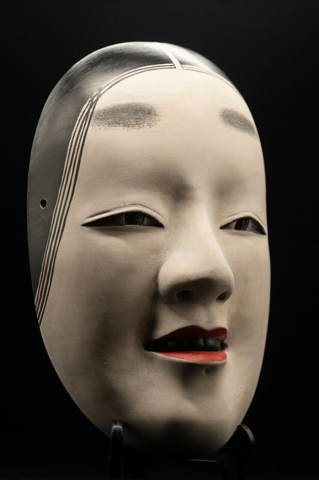 HQ Signed Wooden Noh Mask Magojiro 孫次郎 Seiun 静雲 Made Noh Men Japanese Vintage