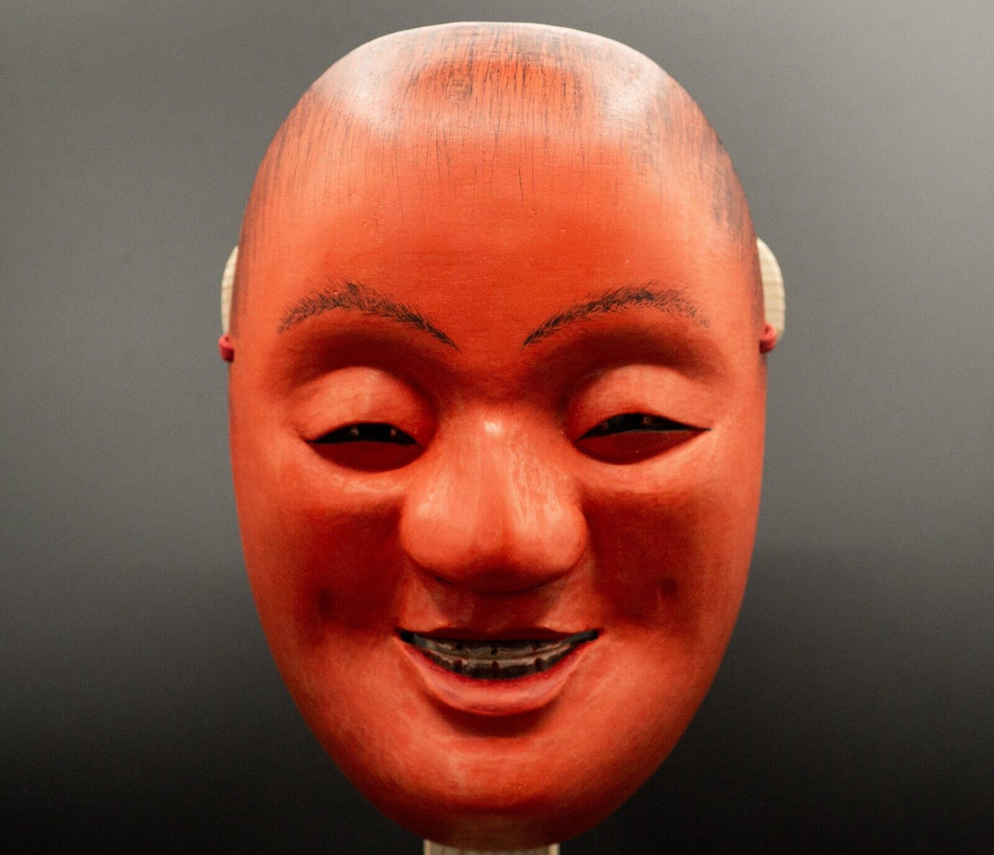 HQ Signed Wooden Noh Mask w/Bag Sho-jo Men Japanese Antique Vintage