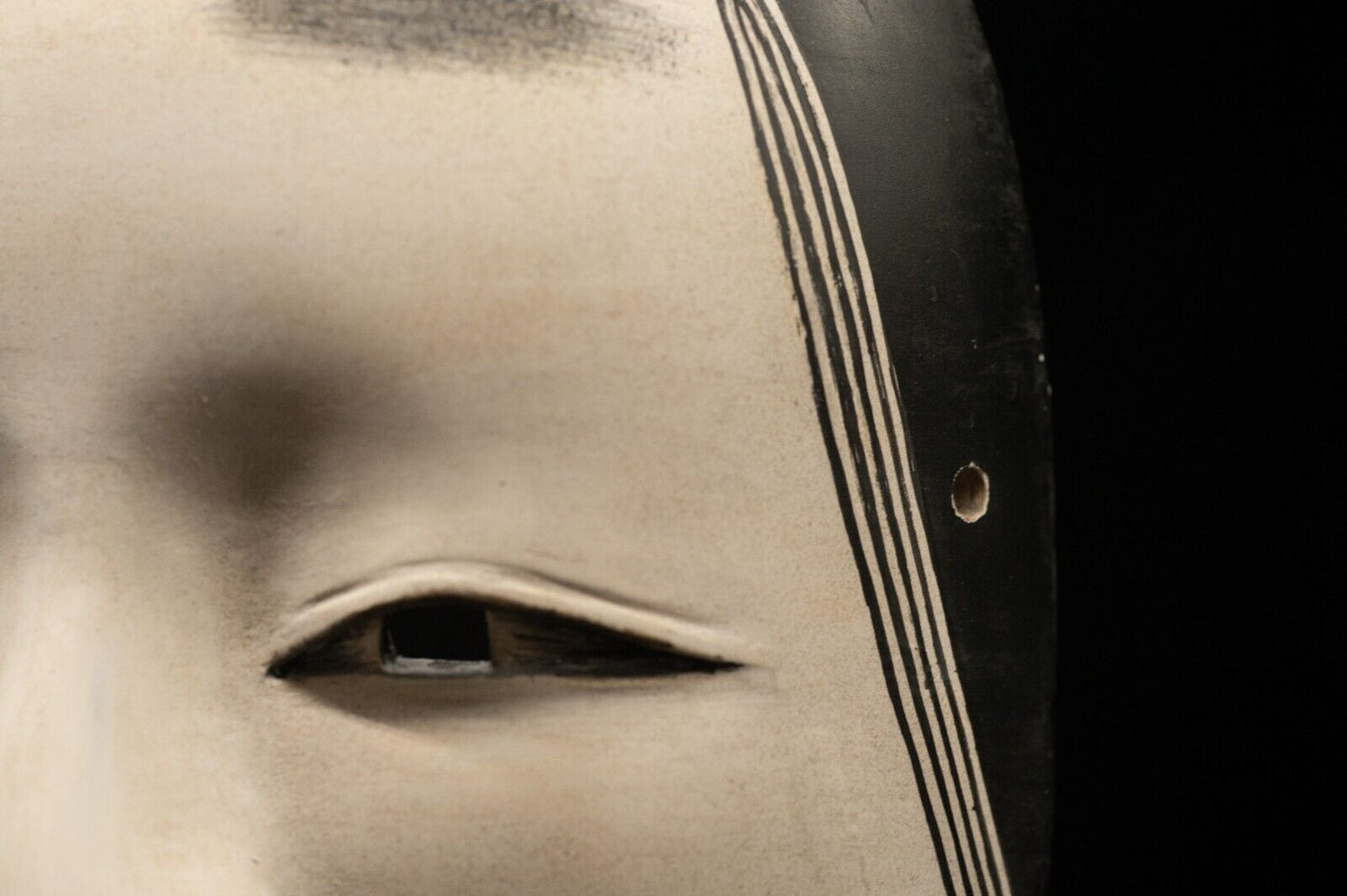 HQ Signed Wooden Noh Mask Magojiro 孫次郎 Seiun 静雲 Made Noh Men Japanese Vintage