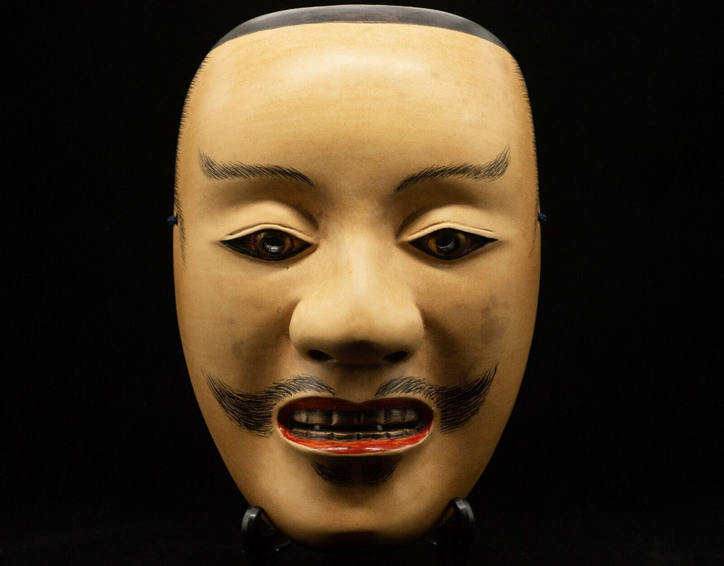 HQ Signed Wooden Noh Mask Shintai 神体 Seiun 静雲 Made Noh Men Japanese Vintage