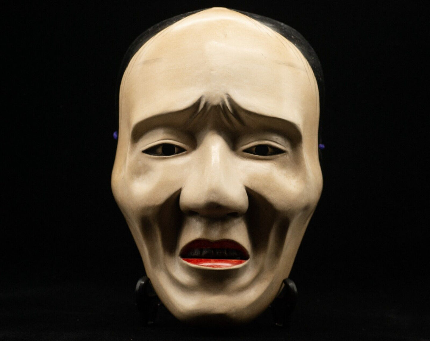 HQ Signed Wooden Noh Mask Higaki-Onna 檜垣女 Seiun 静雲 Made Noh Men Japanese Vintage