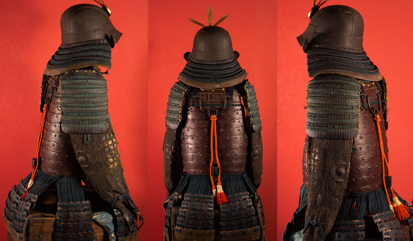 Genuine Samurai Armor Life Size Yoroi w/chest Edo Period Japanese Antique Kabuto