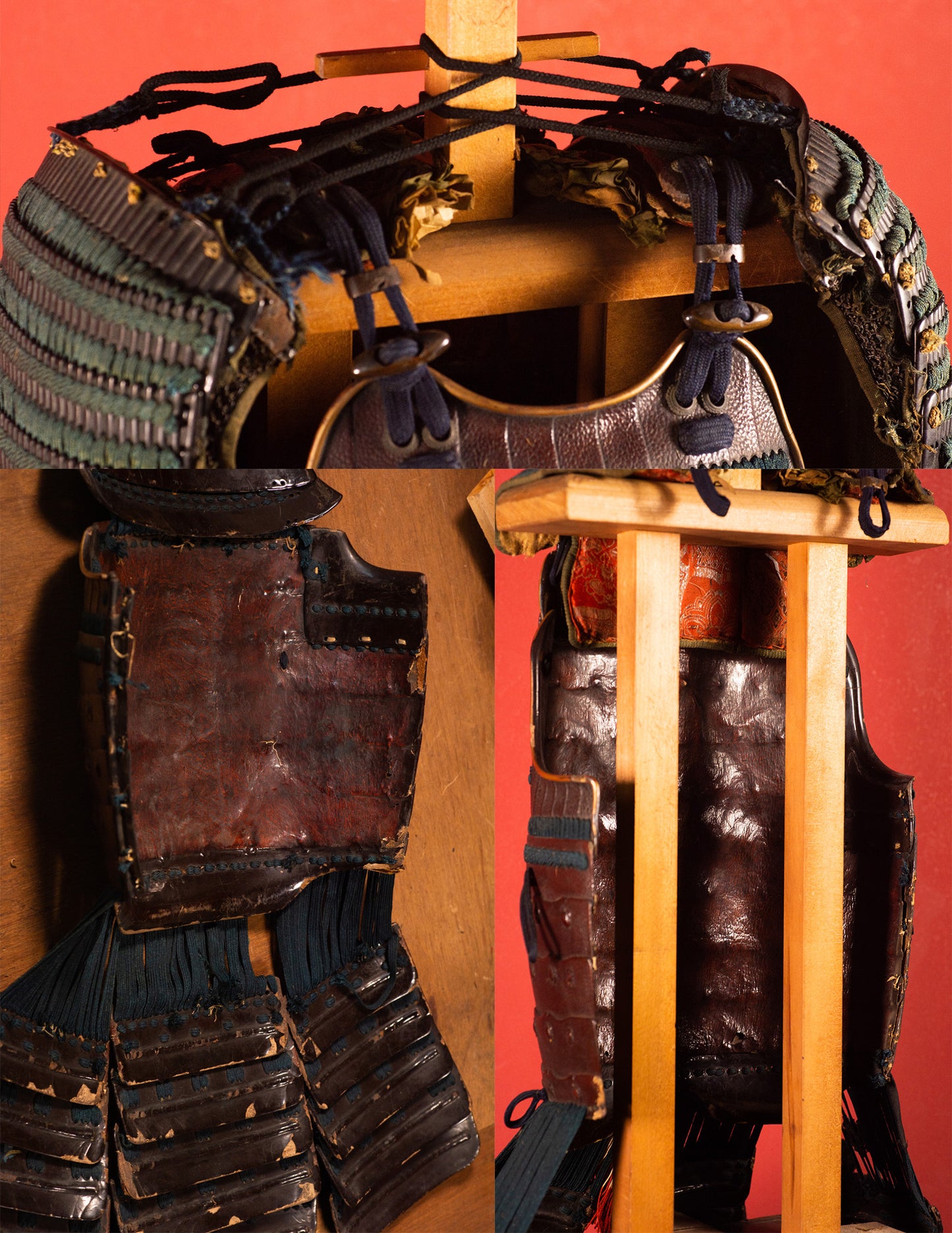 Genuine Samurai Armor Life Size Yoroi w/chest Edo Period Japanese Antique Kabuto