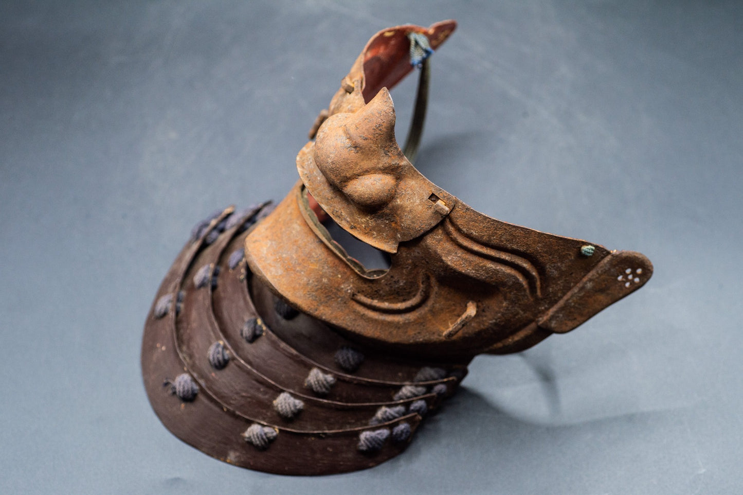 Genuine Iron MENPO Edo Period Antique Samurai Armor Mask Japanese