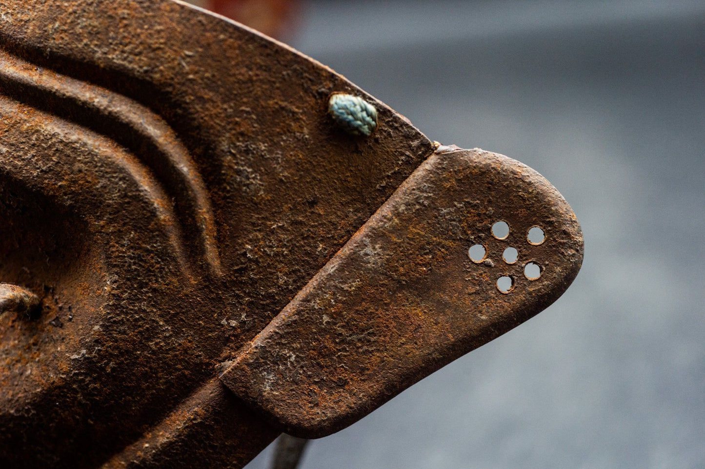 Genuine Iron MENPO Edo Period Antique Samurai Armor Mask Japanese