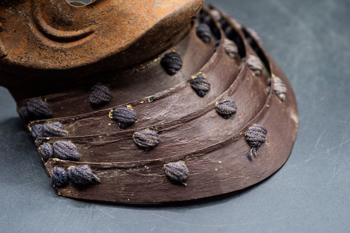 Genuine Iron MENPO Edo Period Antique Samurai Armor Mask Japanese