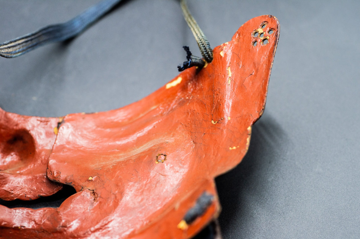 Genuine Iron MENPO Edo Period Antique Samurai Armor Mask Japanese