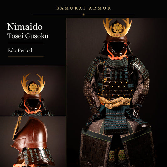 Genuine Samurai Armor Life Size Yoroi w/chest Edo Period Japanese Antique 78