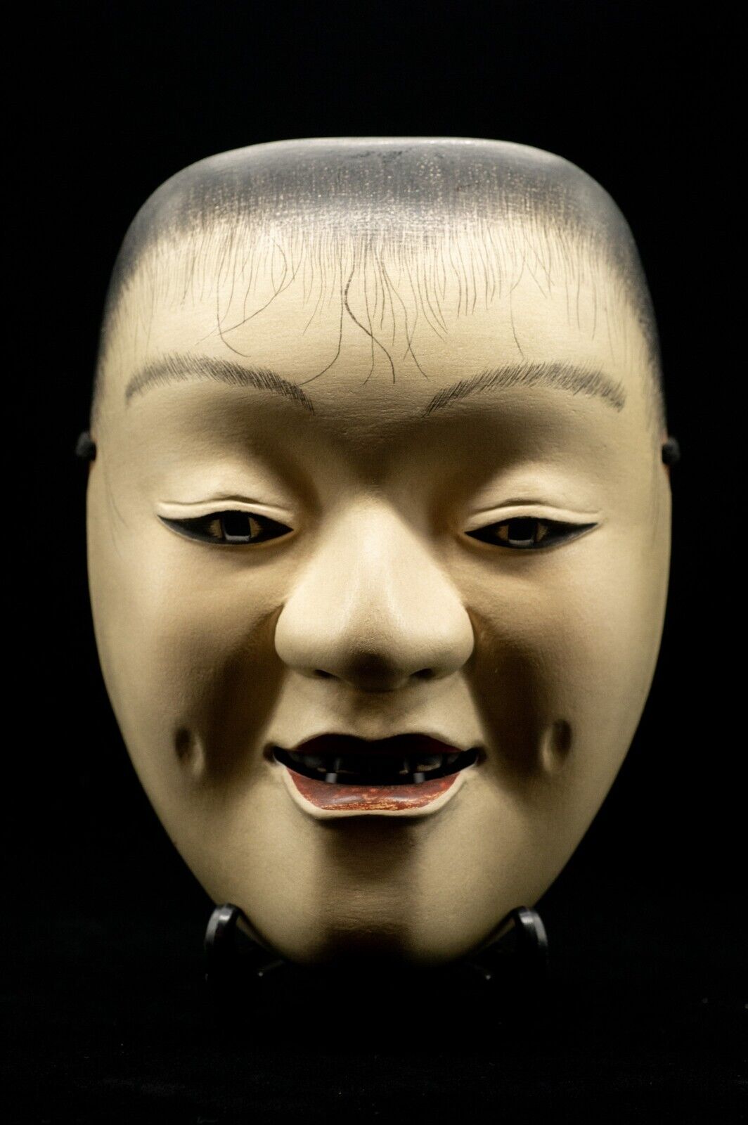 HQ Signed Wooden Noh Mask Jido 慈童 Matsumitsu 松光 Made Noh Men Japanese Vintage