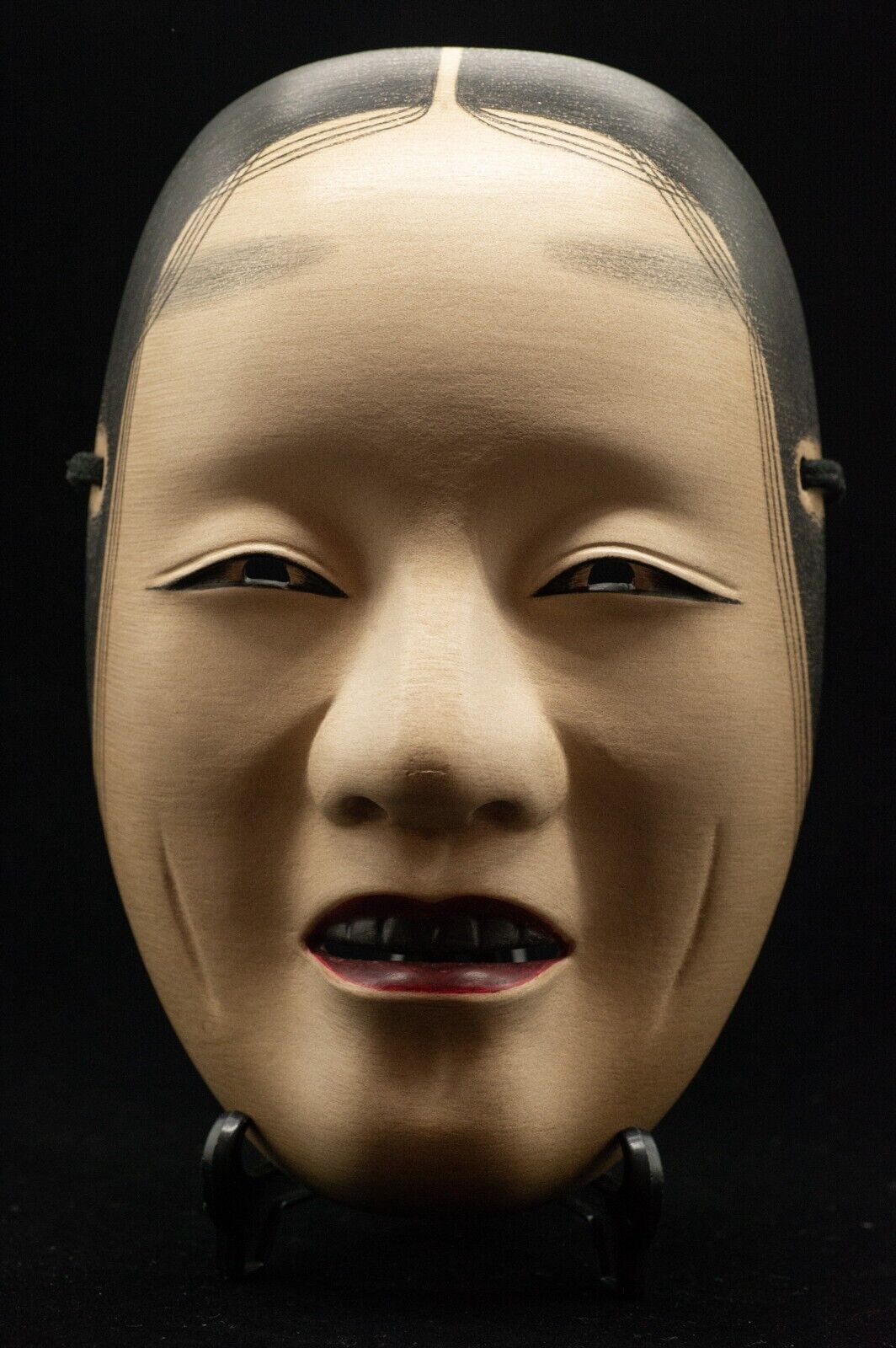 HQ Signed Wooden Noh Mask w/Bag Fukai 深井 Noh Men Japanese Vintage / Antique